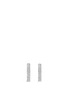 Ti Sento Milano Zirconia Encrusted Hoop, Silver