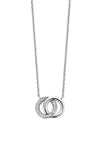 Ti Sento Interlinking Circles Necklace, Silver
