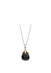 Ti Sento Black Onyx Flower bud Pendant Necklace with Gold Plated Prongs, TIS6765BO