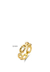 Ti Sento Chain Gold Ring with White Zirconia Stones 12205SY