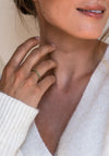Ti Sento Duo Plated Ring with Emerald Gemstones ,1923EM