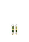 Ti Sento Gold and Malachite Green Arrow Feather Ear Charms 9225MA
