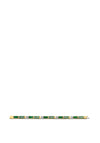 Ti Sento  Gold Plated Arrow Feather Pattern Necklace, Malachite Green & White Zirconia TIS2943MA