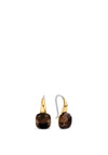 Ti Sento  Gold Plated, Tortoise Brown Stone Earrings 7815TB