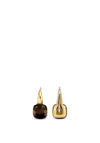Ti Sento  Gold Plated, Tortoise Brown Stone Earrings 7815TB