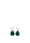 Ti Sento  Green Malachite Flowerbud Drop Ear Charms 9216MA