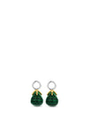 Ti Sento  Green Malachite Flowerbud Drop Ear Charms 9216MA