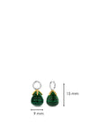 Ti Sento  Green Malachite Flowerbud Drop Ear Charms 9216MA