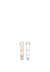 Ti Sento Rose Gold and Sterling Silver Arrow Feather Ear Charms 9225MW