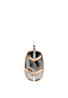 Ti Sento  Rose Gold Plated Pendant with Black and Grey Onyx and Zirconia Gemstones Necklace, TIS6792GB