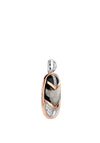 Ti Sento Milano Rose Gold Plated Pendant with Black and Grey Onyx and Zirconia Gemstones Necklace, TIS6792GB