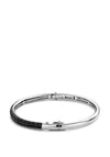 Ti Sento Silver and Black Onyx Zirconia Bangle Bracelet 2874ZB