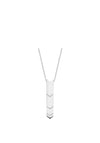 Ti Sento Milano Silver Plated Arrow Feather Pattern Necklace, Silver, Black Onyx & White Zirconia TIS3954BO
