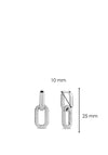 Ti Sento Silver Twist Chain Link Earrings 7831ST