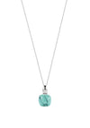 Ti Sento Turquoise Cushion Stone Necklace, Silver