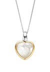 Ti Sento Mother of Pearl Love Heart Pendant Necklace, Gold