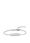 Ti Sento Sterling Silver with Silver Rectangular Pendant Bracelet