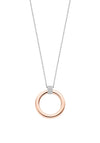 Ti Sento Round Rose-Gold Plated Pendant Necklace
