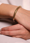 Ti Sento Milano Snake Skin Bangle, Gold & Silver