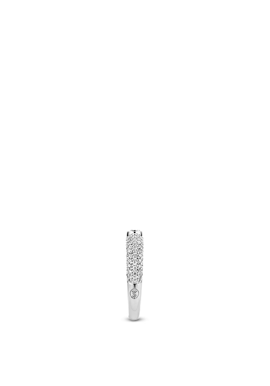 Ti Sento Solitaire White Zirconia Pavé Ring