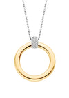 Ti Sento Round Yellow-Gold Plated Pendant Necklace
