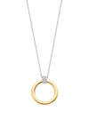 Ti Sento Round Yellow-Gold Plated Pendant Necklace