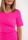 Tia Pleated Waist Pencil Dress, Pink