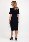 Tia Ruched Pleat Waist Dress, Navy
