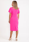 Tia Bow Neckline Pencil Dress, Fuchsia