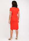 Tia Ruched Waist Midi Dress, Orange