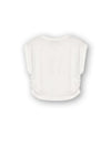 Tiffosi Girl Postal Short Sleeve Crop Top, White