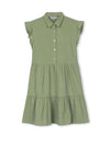 Tiffosi Girl Teodoro Seersucker Shirt Dress, Green