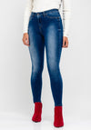 Tiffosi Womens Curvy One Size Jeans, Blue
