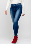 Tiffosi Womens Curvy One Size Jeans, Blue