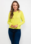 Tiffosi Enlace Cut Out Rib Top, Neon
