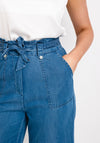 Tiffosi Lena Wide Leg Denim Trousers, Medium Blue
