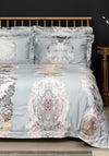 Timorous Beasties Totem Damask Duvet Set, Blue Mist