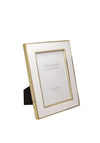 Tipperary Crystal White Enamel Photo Frame, 5x7in