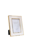 Tipperary Crystal White Enamel Photo Frame, 4x6in