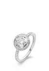Ti Sento Sterling Silver Crystal set Ring, Size K