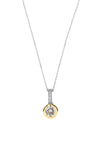 Ti Sento Yellow Gold Contrasting Crystal Necklace