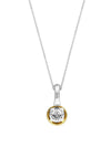 Ti Sento Yellow Gold Contrasting Crystal Necklace