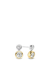 Ti Sento Gold Contrasting Stud Earrings