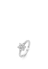 Ti Sento Milano Flower Zirconia Ring, Silver
