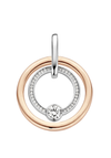 Ti Sento Crystal Double Pendent, Silver