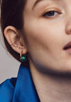 Ti Sento Malachite Hoop Earrings, Gold