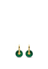 Ti Sento Malachite Hoop Earrings, Gold