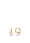 Ti Sento Mother of Pearl Hoop Earrings, Gold