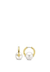 Ti Sento Mother of Pearl Hoop Earrings, Gold