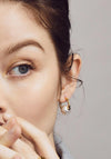 Ti Sento Mother of Pearl Hoop Earrings, Gold